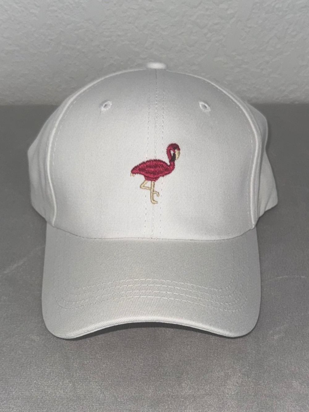 Pink Flamingo White Hat